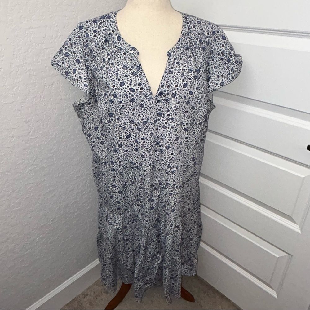 Lane Bryant Floral Print Cap Sleeve Ruffle Tier
Dress